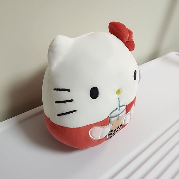 Squishmallows Sanrio Hello Kitty Boba Bobba Drink Bubble Tea 6.5 Inch Plush NWT - Picture 8 of 13